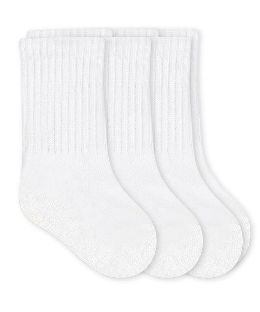 Jefferies 3-pack Smooth Toe Crew Socks, White