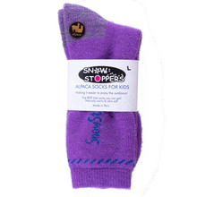 Load image into Gallery viewer, SnowStoppers Peruvian Alpaca Socks, Purple/Gray
