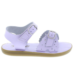 Footmates Ariel Leather Sandal, Lavender (Toddler/Child/Youth)
